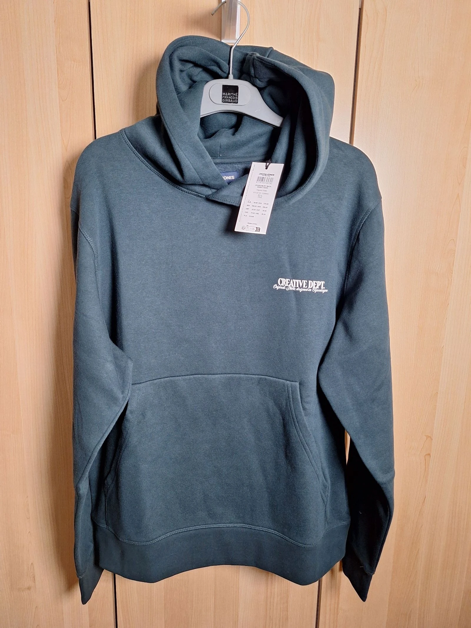 sweat a capuche jack and jones vert sapin neuf taille l